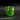 Rainbow Green Heart Flake