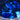 Majestic Blue Heart Cross Flake